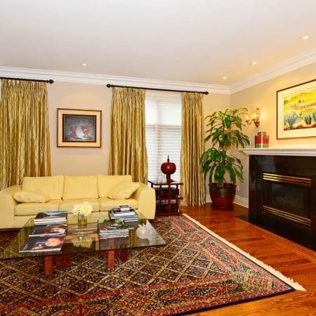 543 Cranbrooke Avenue Living Room with Gas Fireplace