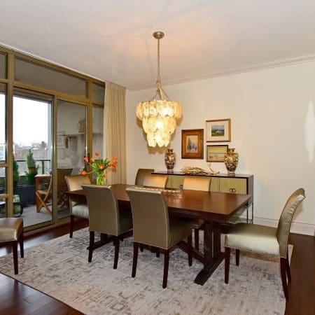 Dining Room with Walk Out to Balcony